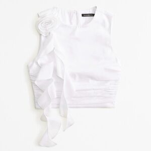 White Abercrombie top size medium